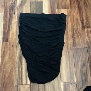 torrid Black Asymmetrical Ruched Skirt